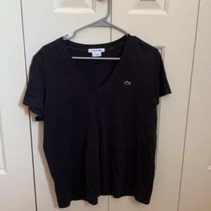Black Lacoste V-neck t-shirt (great condition)